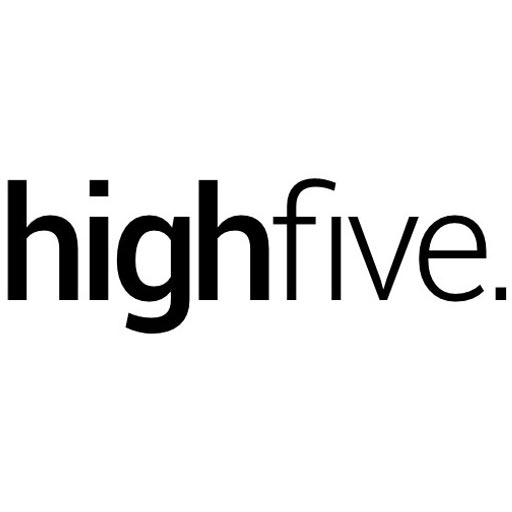 Logo von Highfive Physiotherapie in schwarzer Schrift auf weißem Hintergrund.